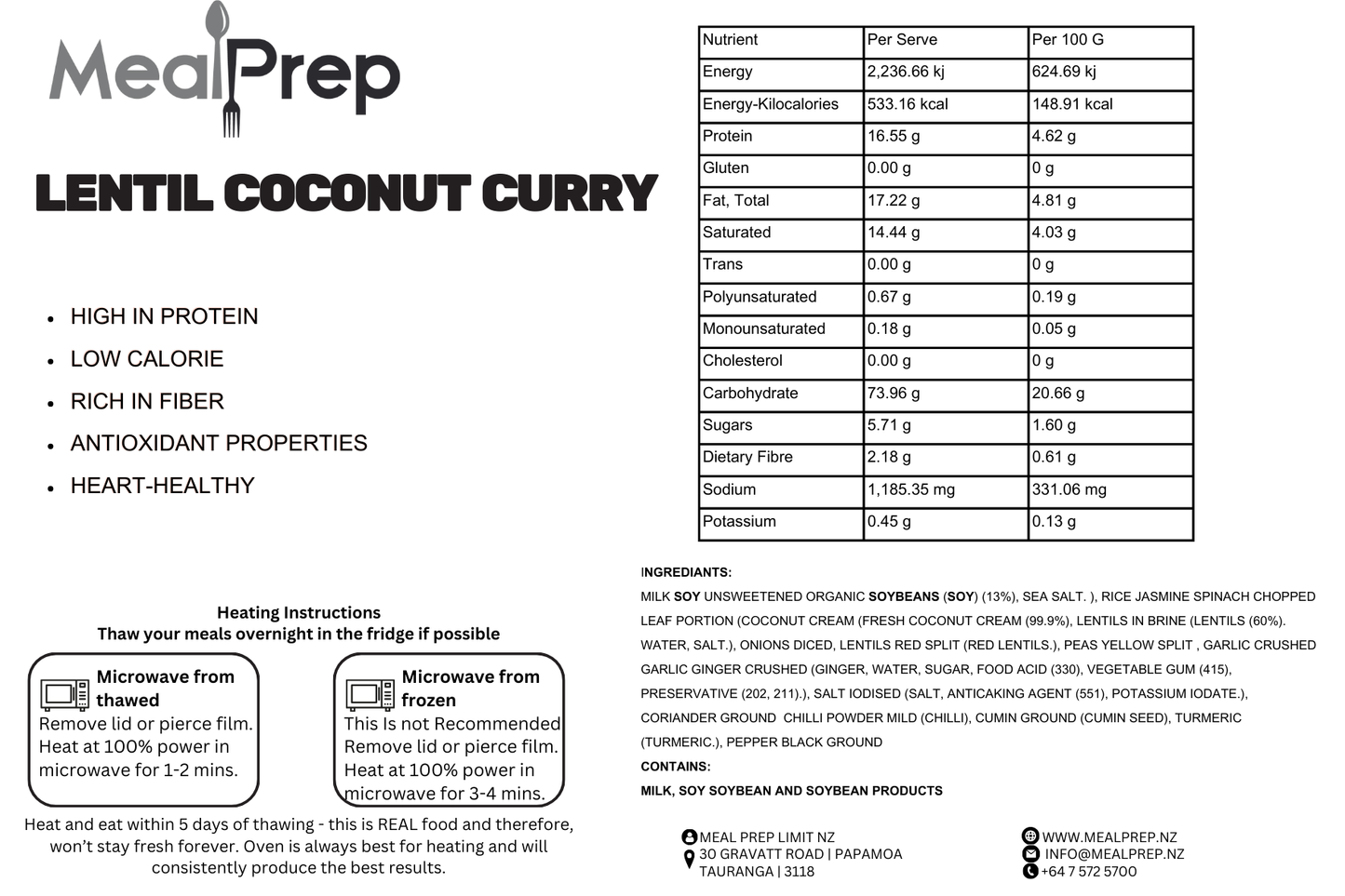 Lentil Coconut curry