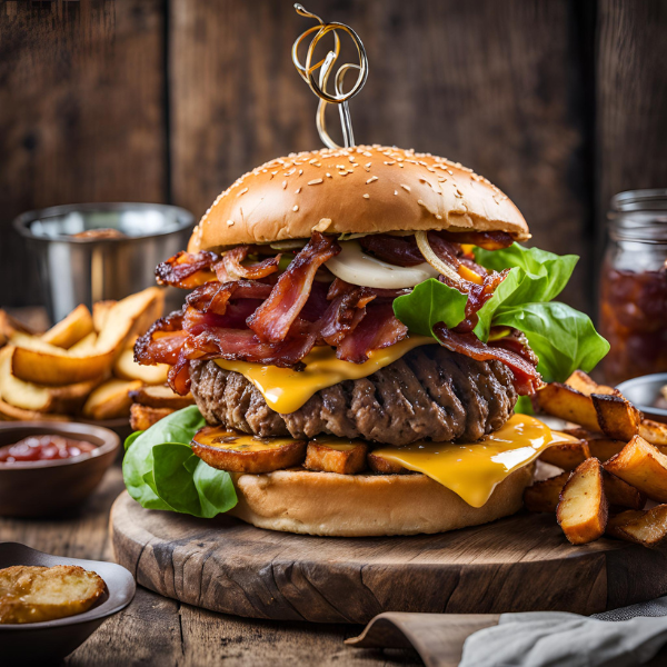 Ultimate Burger & Kumara/Pota Chips